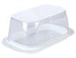 Un beurrier rectangulaire blanc