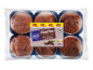Six muffins au chocolat dans un emballage avec les mentions 'XXL', 'Muffins mit Schoko-stückchen' et '540 g'.