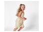 Ensemble été enfant : haut et short à pois beige.