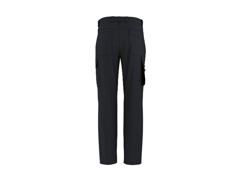 Pantalon de travail bleu foncé avec poches cargo, vue arrière.