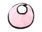 Bavoir rose pour bébé avec bordure