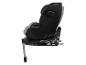 Siège auto noir pour enfant avec base Isofix et réglages d'inclinaison.