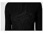 T-shirt noir à manches longues avec texture côtelée.