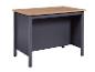 Table console anthracite avec plateau aspect bois