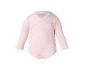 Body bébé rose à manches longues avec motif de nœuds et fermeture croisée