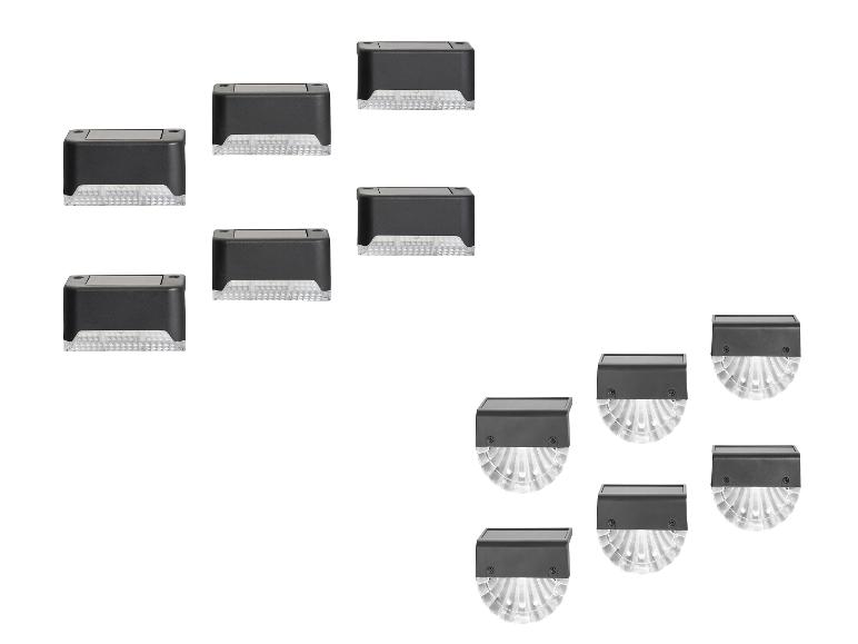 Lampes LED solaires d'extérieur, rectangulaires et semi-circulaires