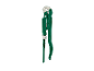 Une clé à tuyauter Parkside verte.