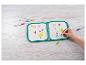 Double tableau blanc pour enfants avec marqueurs colorés.