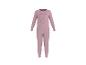 Pyjama rose à manches longues avec imprimé ourson et texte « TEAM BEAR ».