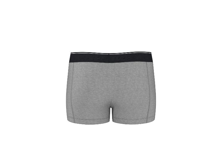 Caleçon boxer homme en coton gris avec ceinture élastique noire