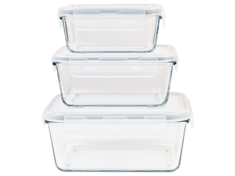 Aller en mode plein écran : Set de boîtes de conservation en verre - Image 6