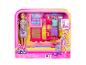 Poupée et coffret de jeu Barbie avec tapis à bagages.