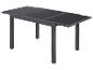 Table extensible avec plateau en verre, structure anthracite.