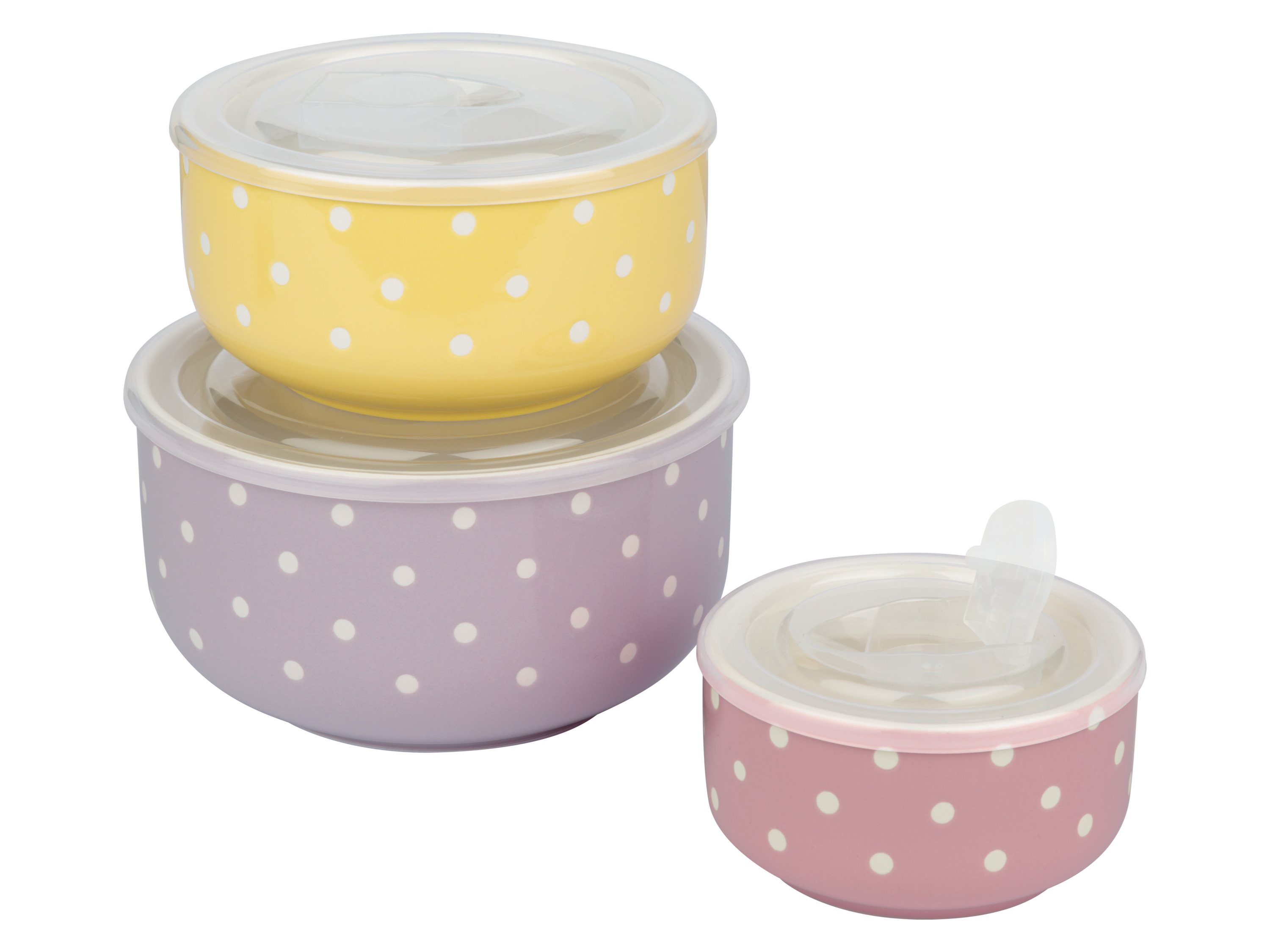 LIVARNO home Set de 3 bols en porcelaine (coloré)