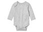 Un body gris à manches longues pour bébé.