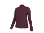 Sous-pull bordeaux à col montant et manches longues pour femme