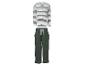 Ensemble pyjama enfant avec haut à manches longues rayé et pantalon long vert.