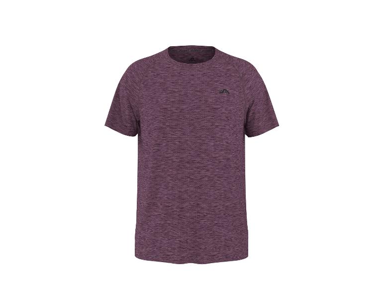 T-shirt de sport violet à manches courtes avec un motif subtil.