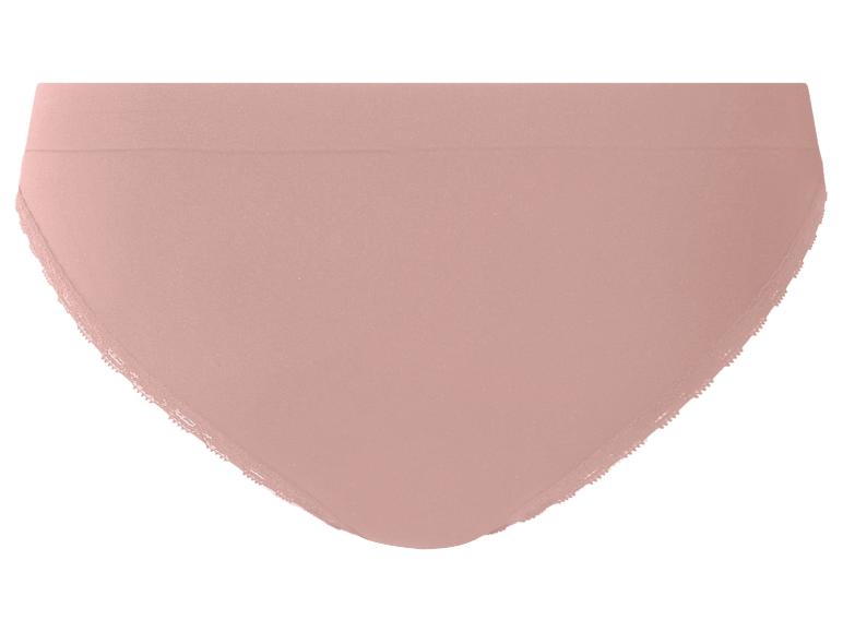 Culotte femme rose pâle avec détails en dentelle.