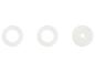 Trois rondelles blanches.