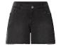 Short en jean noir avec ourlet effiloché