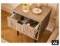 Table de chevet LIVARNO® avec tiroir ouvert, boisson et bijoux [image générée par l'IA]