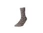 Chaussette léopard grise et marron.