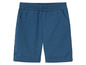 Short bleu avec élastique à la taille.