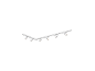 Système d'éclairage sur rail blanc BRILONER avec six spots orientables.