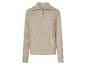 Pull beige clair à col montant.