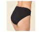 Culotte noire taille haute pour femme, vue arrière.