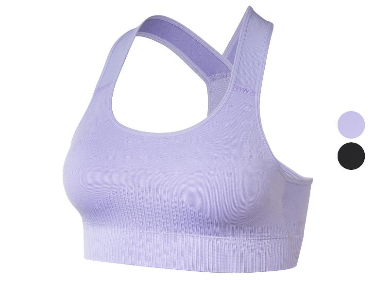 Un soutien-gorge de sport lilas clair avec un design dos nageur.