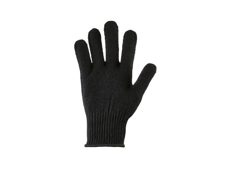 Gant tricoté noir sur fond blanc