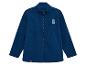 Polaire enfant bleu marine avec fermeture éclair et motif rectangulaire blanc