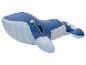 Baleine gonflable bleue pour enfants, idéale pour la piscine.
