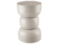 Tabouret ou table d'appoint beige clair en forme de sablier avec une finition lisse et mate