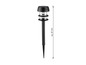 Une lampe de jardin solaire noire de 37 cm de long.