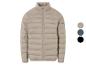 Veste matelassée beige à fermeture éclair