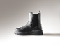 Bottines Chelsea noires pour femmes avec semelle crantée épaisse