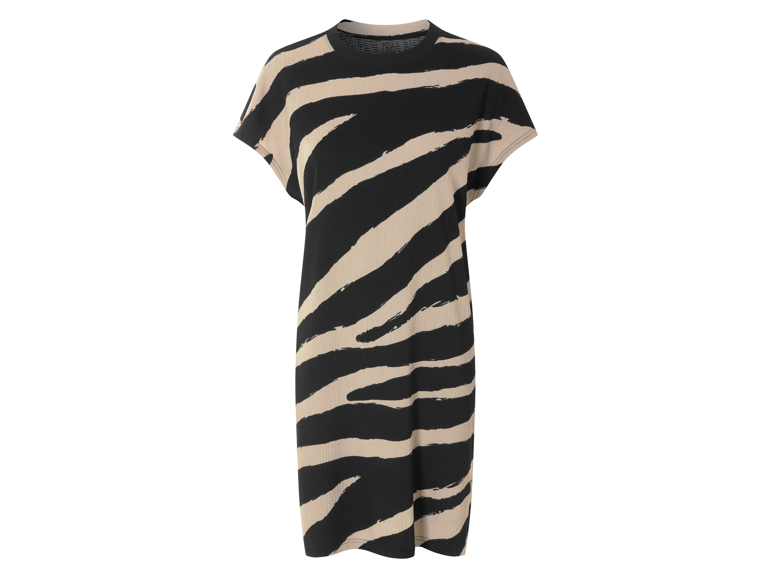 esmara® Robe mi-longue femme (noir/blanc, S (34/36))