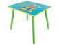 Une table d'enfant verte avec Peppa Pig.