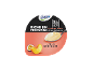 Fromage blanc pêche passion riche en protéines, faible en matières grasses, avec 24,6g de protéines par pot.