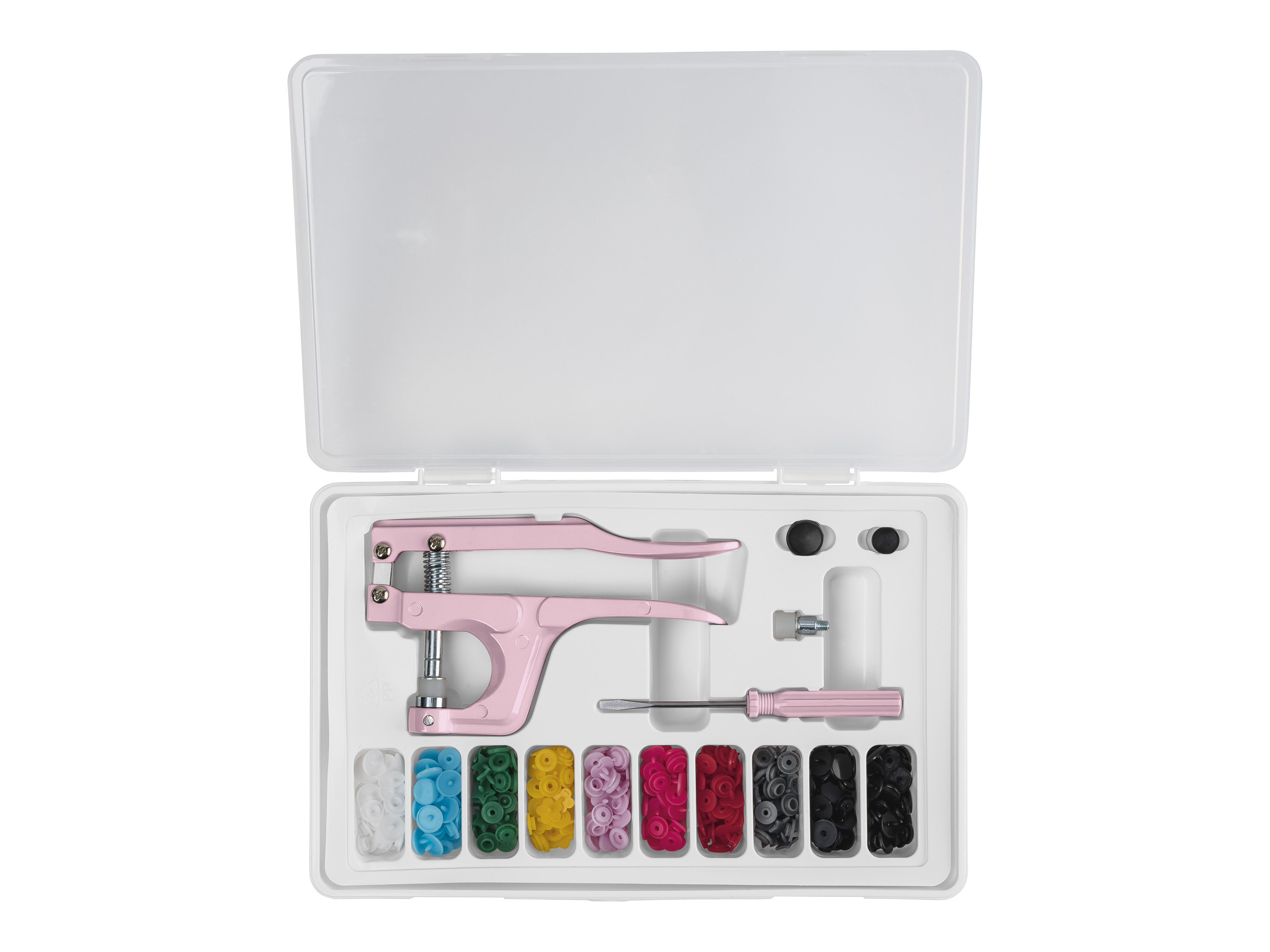 crelando® Set de bouton-pression avec pince, 107/106 pièces
