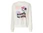 Sweat-shirt blanc Minnie Mouse avec des formes abstraites colorées et du texte