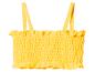 Haut bandeau jaune froncé avec bretelles.