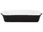 Plat de cuisson rectangulaire en céramique noir et blanc