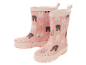 Bottes de pluie roses pour enfants avec motif de lapins.