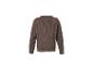 LUPILU® Premium Kinder Strickjacke: Pull enfant côtelé marron, vue de dos.