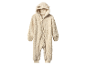 Une combinaison bébé beige toute douce à capuche de Gap.