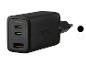 Chargeur mural noir avec deux ports USB-C et un port USB-A, étiqueté PD 45W.